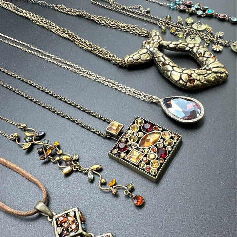 Vintage Style Rhinestone Costume Jewelry Lot Gold Bronze Tone Narmi Watch 15pc