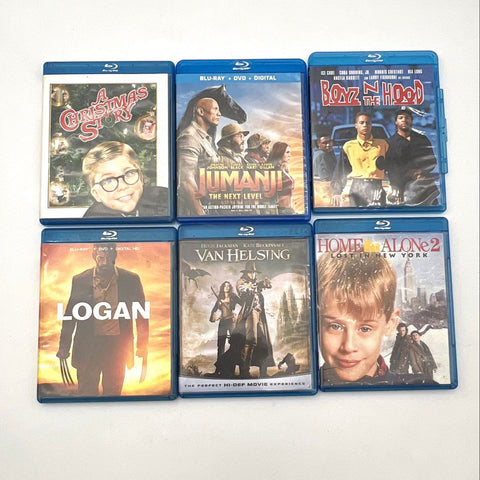 Blu-ray Movie Lot 6 Titles 8 Discs Logan Jumanji Boyz N The Hood Van Helsing