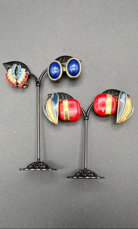 Vintage Patriotic Jewelry Lot of 20 Chicos Monet Trifari Necklaces Earrings