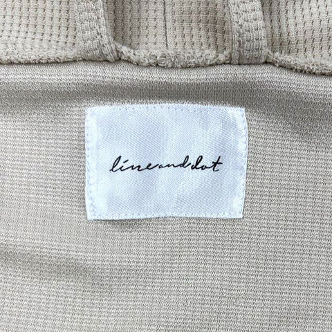 Line & Dot Women's Beige Waffle Knit Belted Loungewear Robe Sz L/XL