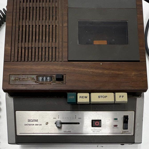 Vintage Sony Secutive Dictator BM-20 Cassette Recorder Transcriber