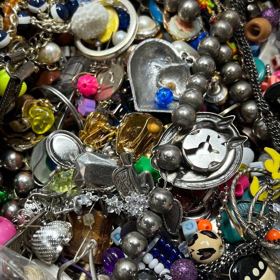 5 Lbs Broken for Crafts Costume Jewelry Grab Bag