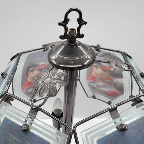 Jeff Gordon NASCAR 24 DuPont Glass Panel Table Lamp Light Fixture Untested