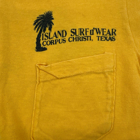 Vintage 80s Padre Island Surf n' Wear T-Shirt Single Stitch Pocket Sz S
