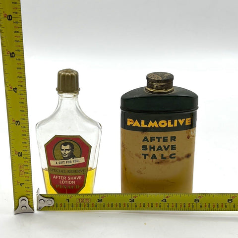 Vintage Men's Pinaud After Shave Sample & Palmolive Talc Tin Lot Display