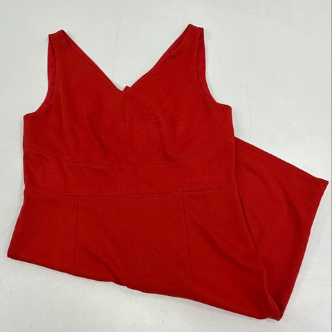 Premise Women's Adelphi Sheath Dress Matte Red Sleeveless V-Neck NWT Size 10