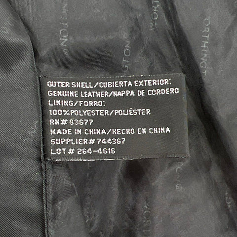 Vintage 90s Worthington Genuine Lambskin Leather Button Jacket Black Sz 1X