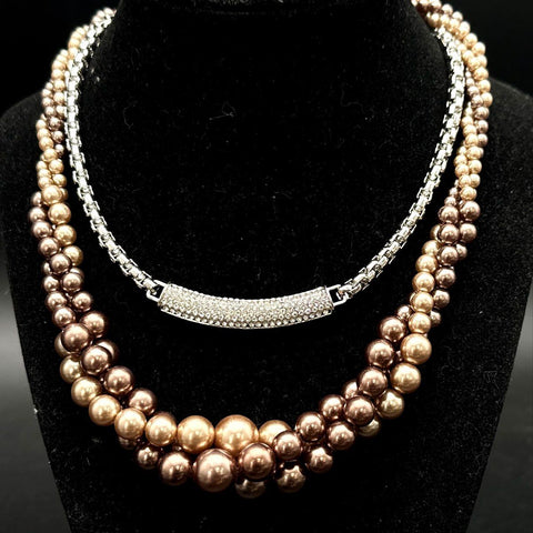Fashion Costume Jewelry Lot Silver Gold Tone Necklaces Earrings Bracelets 22pc