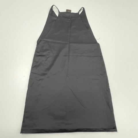 Solace London Black Rolson Satin A-Line V-Neck Mini Dress Women's Size 10