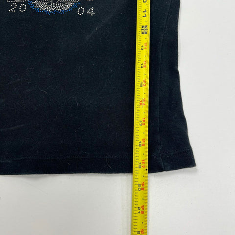 Vintage 2004 Sturgis Black Hills Rally Rhinestone Chain Biker Tank Top Sz L