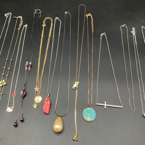 Hello Kitty Fashion Necklace Lot of 15 Cross Pearl Star Moon Grad 2012 Charms