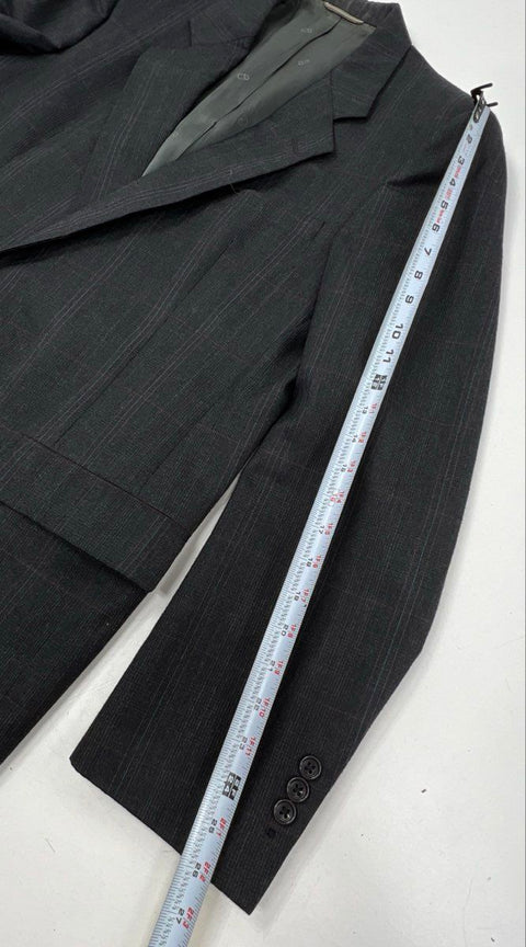 Vintage 80s Christian Dior Monsieur Men's Gray Pinstripe Blazer Jacket Sz 44L
