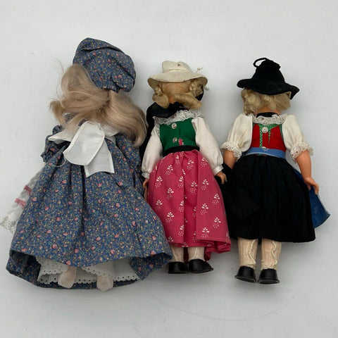 Vintage Effanbee Doll Lot 1975 1176 Austrian Folk Dolls Collection 5 Pieces