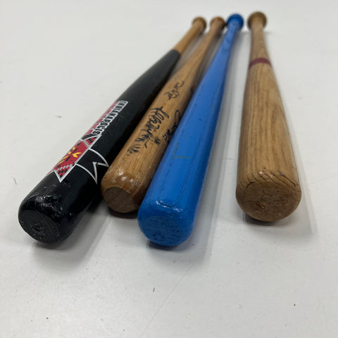 Mark McGwire Rawlings + 3 MLB MiLB Mini Baseball Bat Lot Astros Indians Bees
