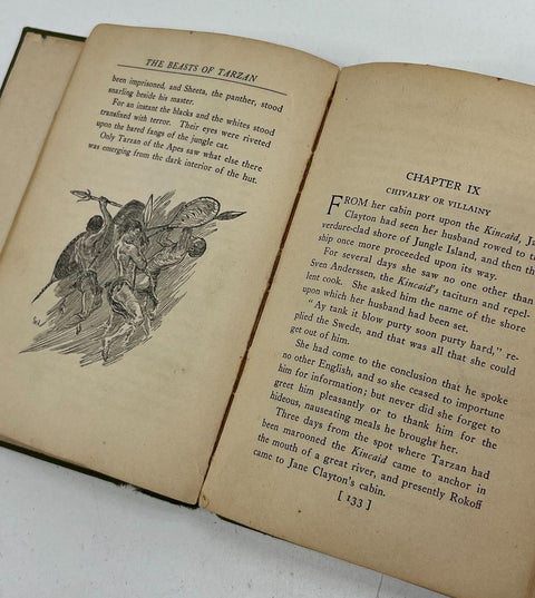 The Beasts of Tarzan Edgar Rice Burroughs Antique Hardcover Book Early Edition