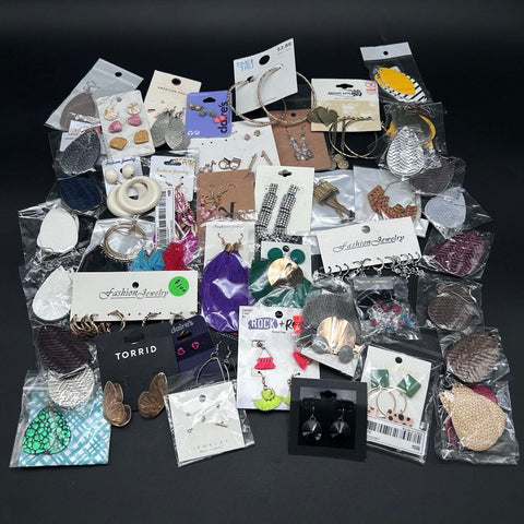 Claire's Torrid Time & Tru Fashion Earrings Jewelry Lot 50+ Pairs Hoops Studs