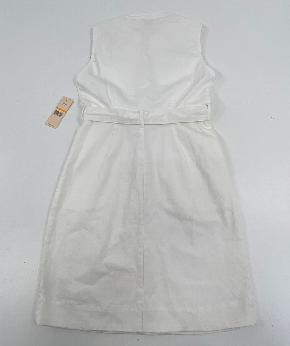 Nanette Lepore Sleeveless Button Front Belted Sheath Dress White NWT Sz S