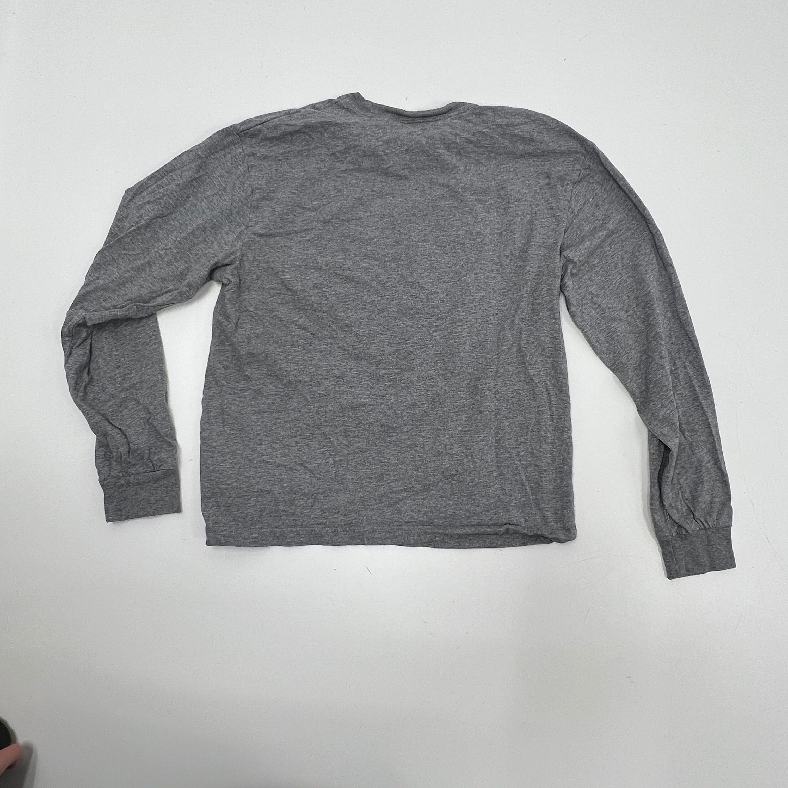 Nike Sportswear History Patchwork Long Sleeve T-Shirt Gray Men's Size S