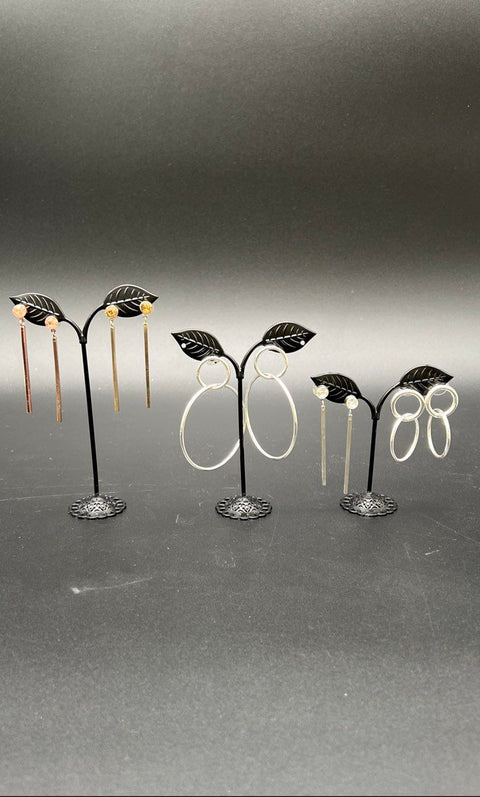 Vintage Joan Rivers Costume Jewelry Crystal Hoop Dangle Stud Earrings Lot of 12