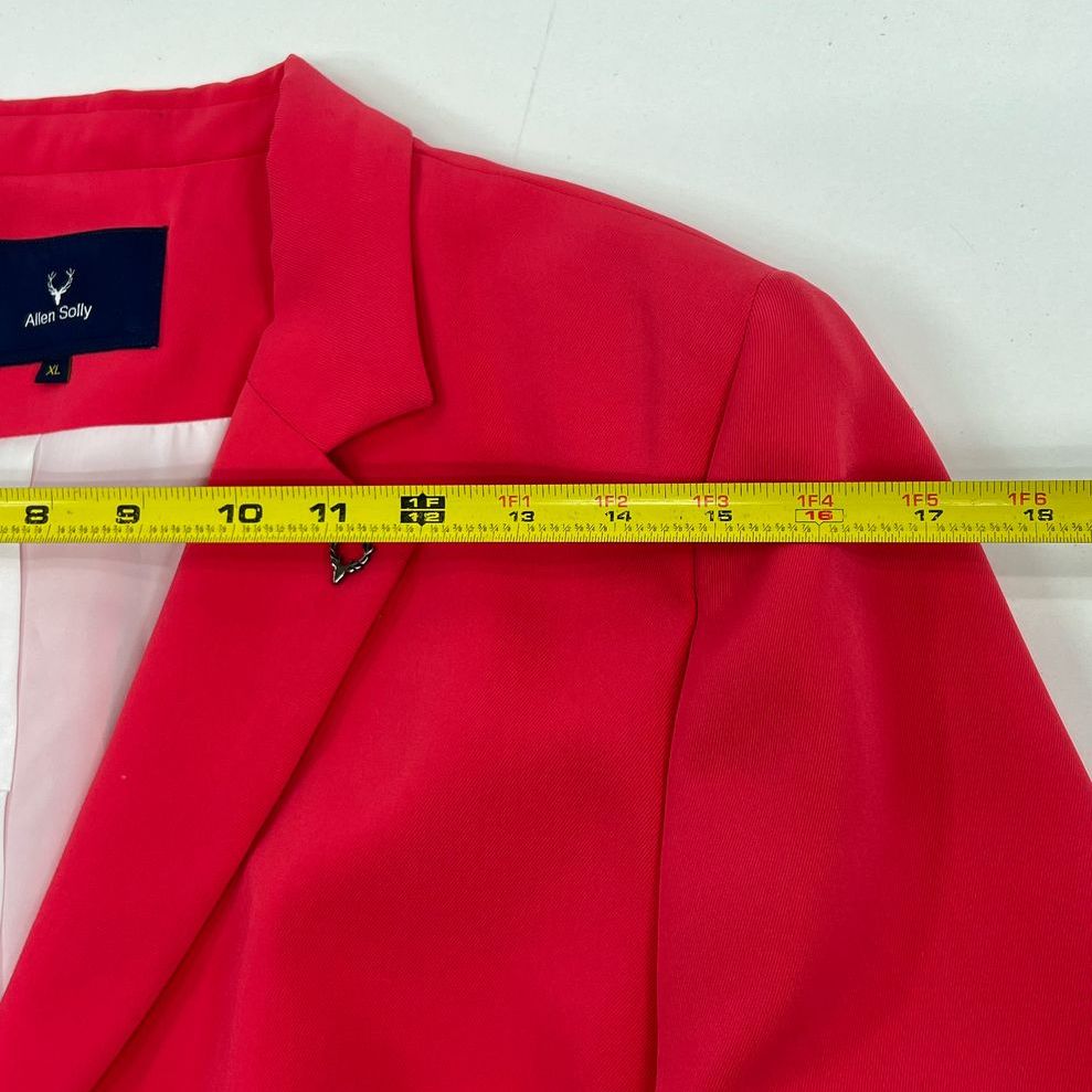 NWT Women's Allen Solly Salmon Pink Blazer Suit Jacket with Pin - Size XL