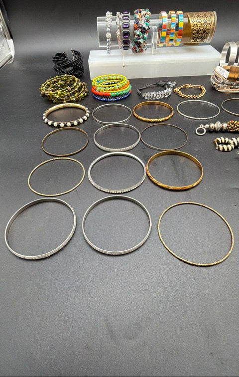 Banana Republic Maurices Jewelry Lot 35 Vintage Modern Bracelets Bangles Cuffs