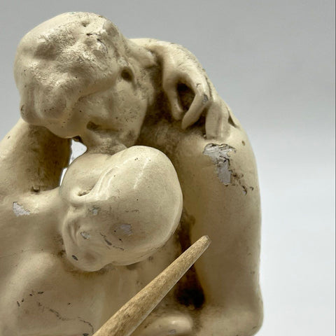 Esco After Rodin The Kiss Plaster Sculpture 11" Vintage Art Reproduction Statue