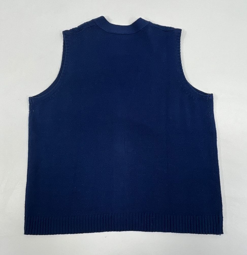Women's Sara Morgan Knit Acrylic Sweater Vest Lot Grey Blue Purple - Size Large