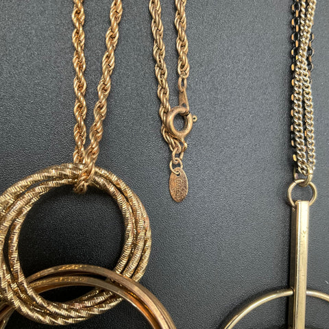 Talbots Trifari Vince Camuto Tassel Costume Jewelry Lot 7 Gold Tone Beaded