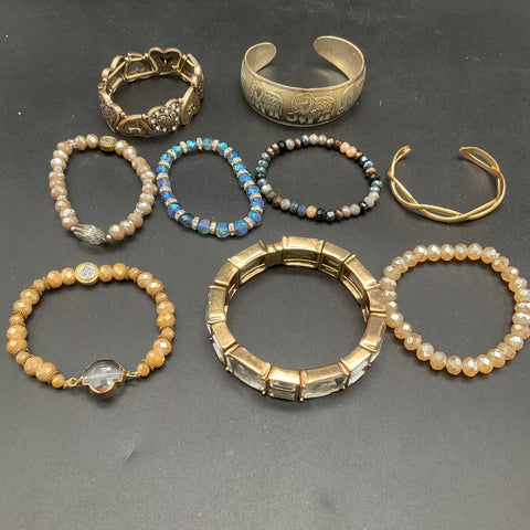 Boho Eclectic Bracelets Bangles Cuffs Elephant Jewelry Lot of 40+ Pieces