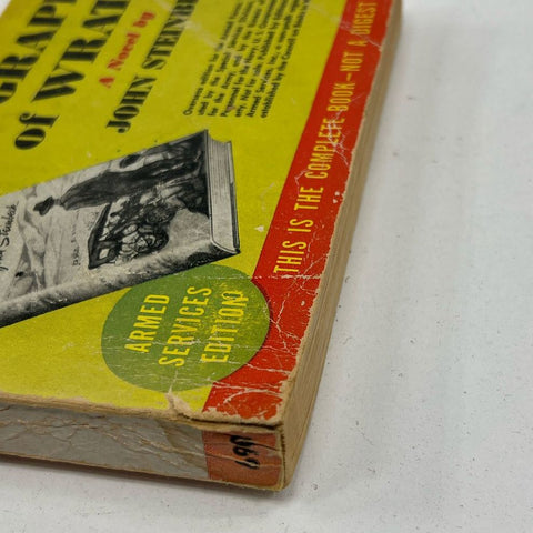 Vintage John Steinbeck The Grapes Of Wrath Armed Forced Edition Paperback Book