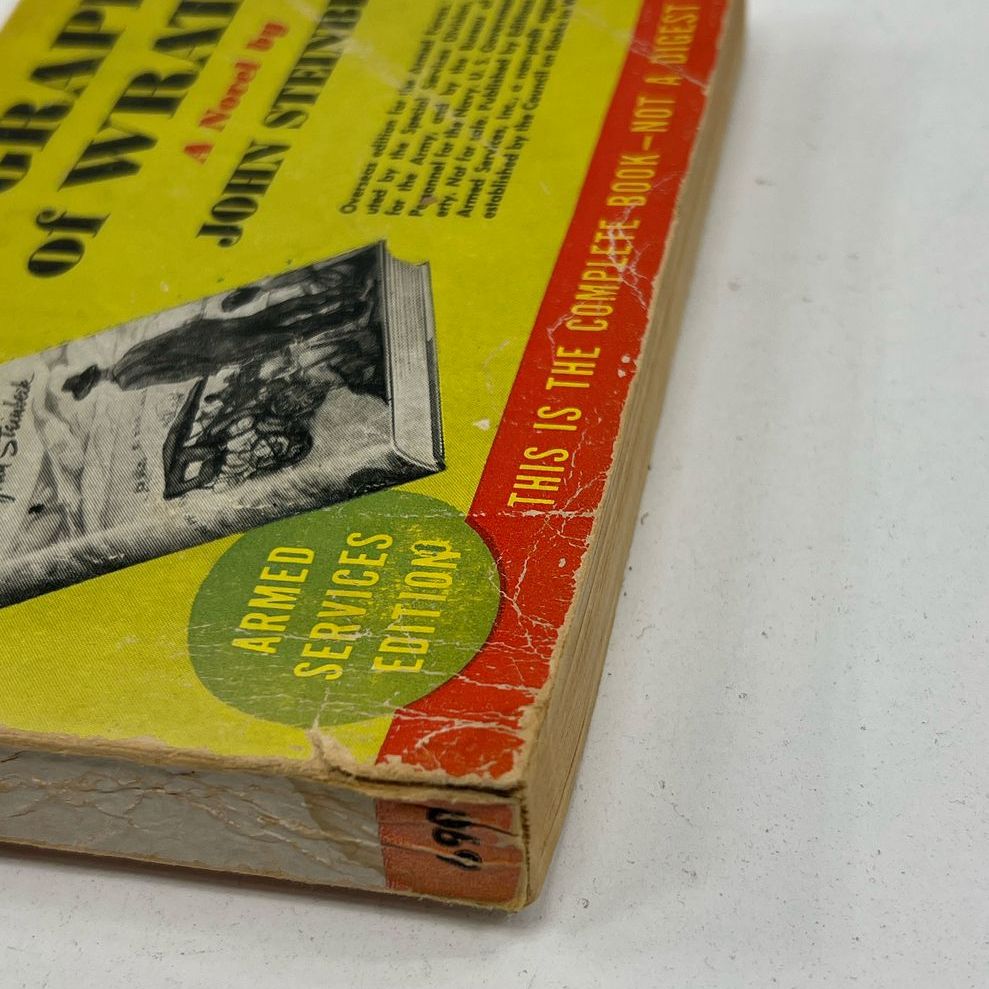 Vintage John Steinbeck The Grapes Of Wrath Armed Forced Edition Paperback Book