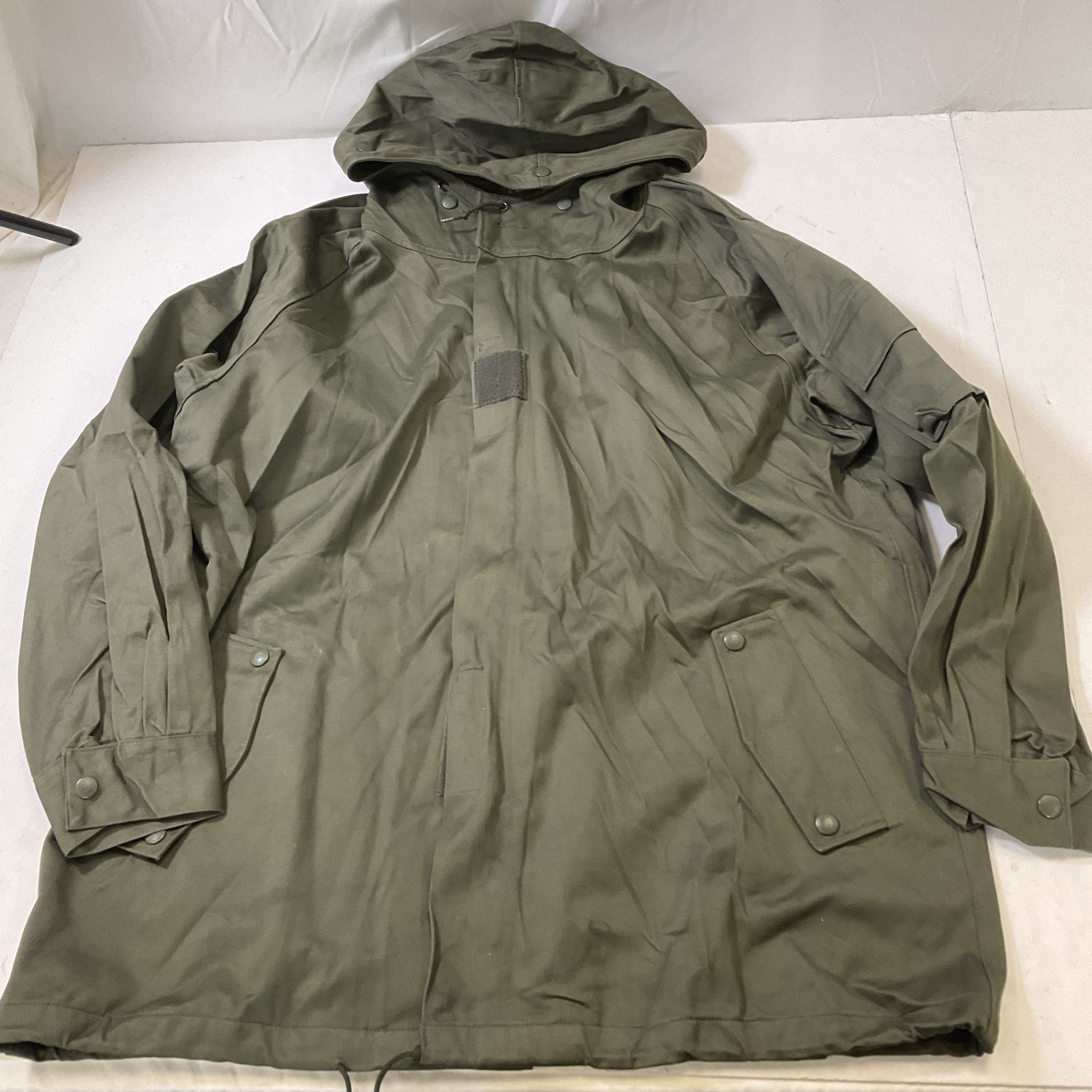 Fecsa Green Water Resistant Military Hooded Coat Size 52 104L Madrid 1998