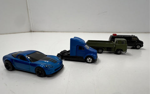 Hot Wheels Diecast Car Lot Mixed Brands 45 Vehicles Vintage Modern With Case