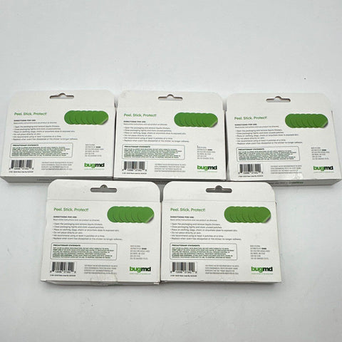 Bug MD Squito Stickers Plant-Powered Mosquito Repellent Lot 5 Boxes 390 Patches