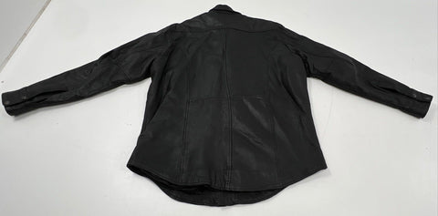 Vintage 90s Hot Leathers Snap Front Biker Leather Shirt Jacket Sz XL
