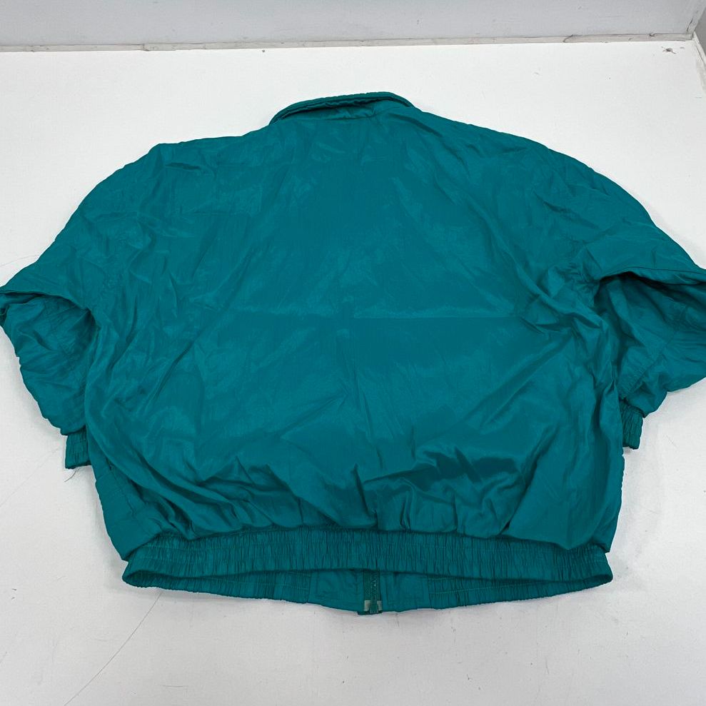 J.L. Motion Vintage 80s Teal Nylon Tracksuit Windbreaker Pants Set Womens L