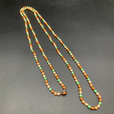 Vintage Costume Jewelry Lot 4 Necklaces Japan Multi-Strand Faux Pearl Beaded