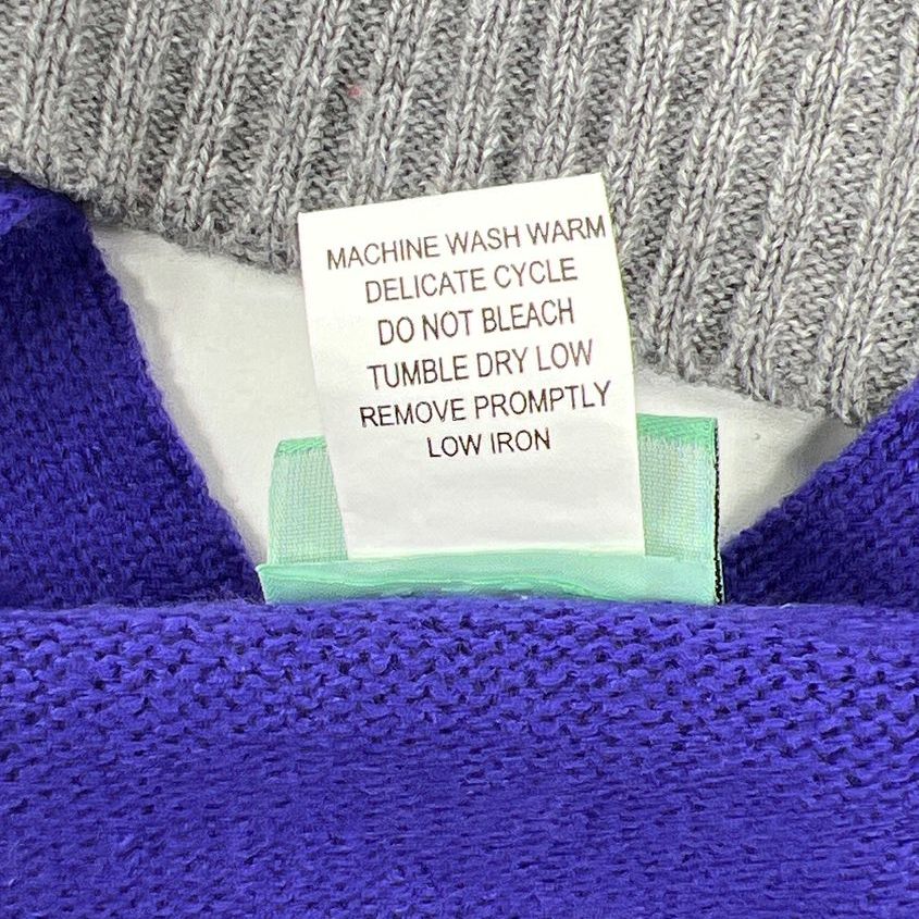 Women's Sara Morgan Knit Acrylic Sweater Vest Lot Grey Blue Purple - Size Large