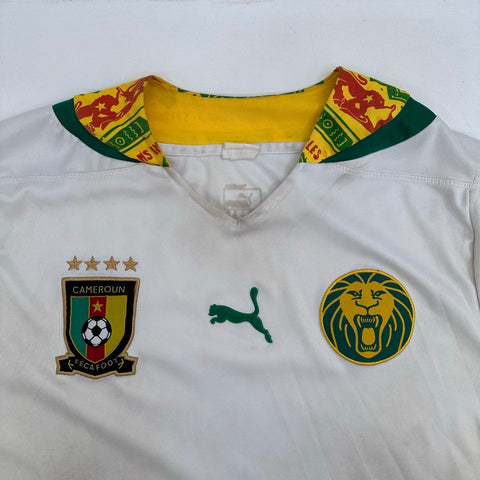 Puma Cameroon National Team 2012-2013 Away Soccer Jersey White Mens Sz L
