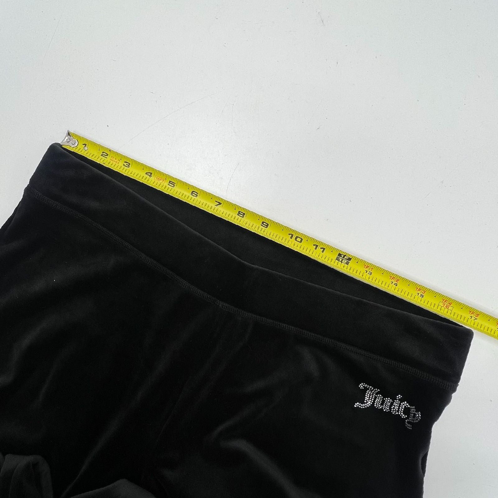 Juicy Couture Velour Flare Leg Rhinestone Logo Pants Women's Size L