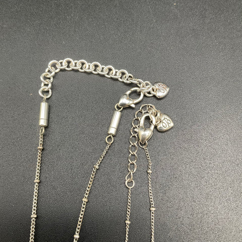 Brighton Silver Tone Heart & Pearl Necklace Set "You Are Always In My Heart"