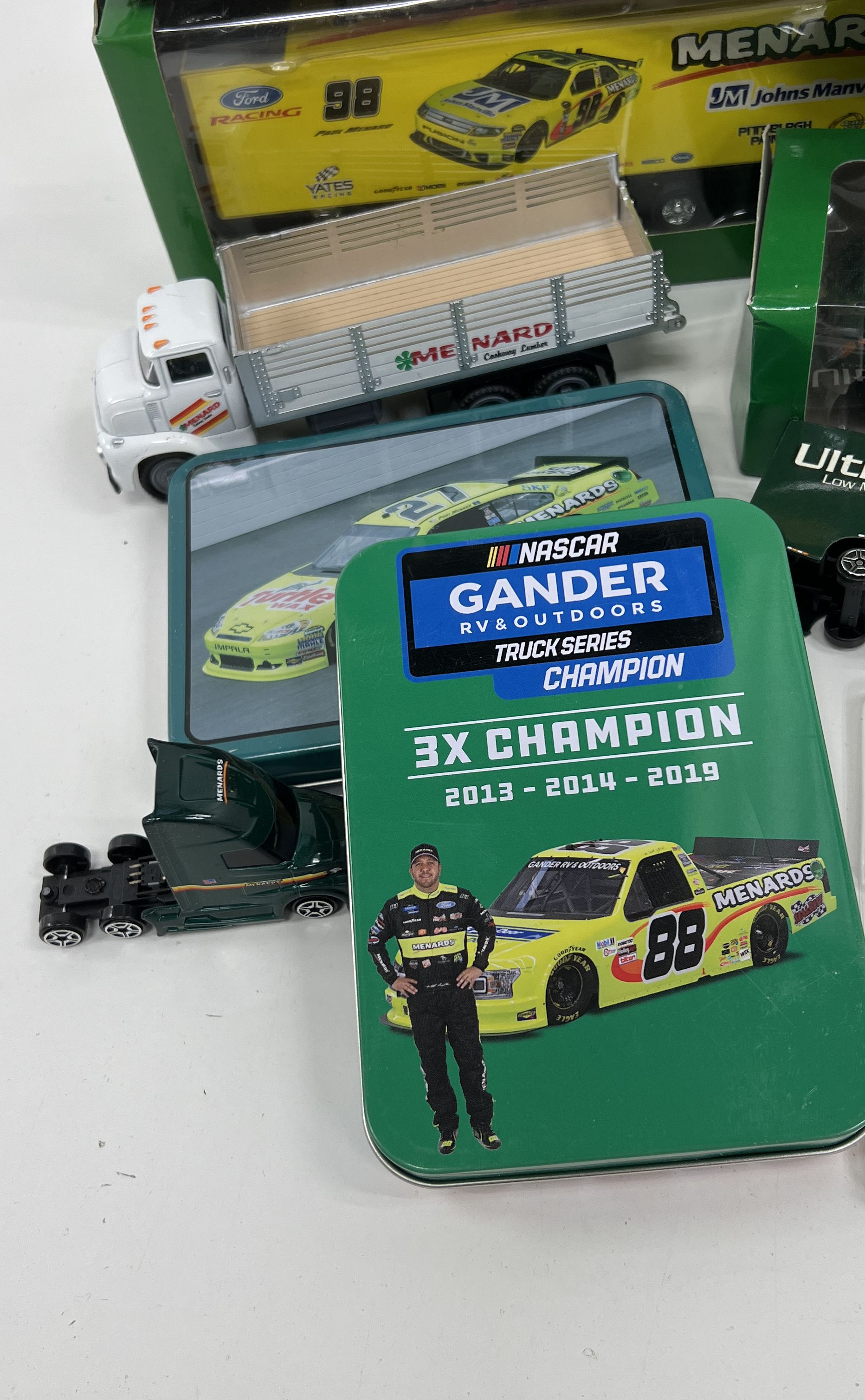 Collectible Menards Playing Cards Keychains Cars & Trucks Toy Lot Some NIB