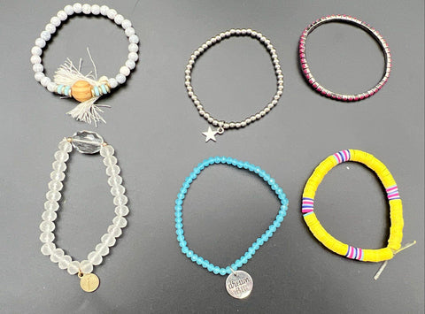 Vintage & Modern Beaded Fashion Stretch Bracelets Jewelry Lot of 30