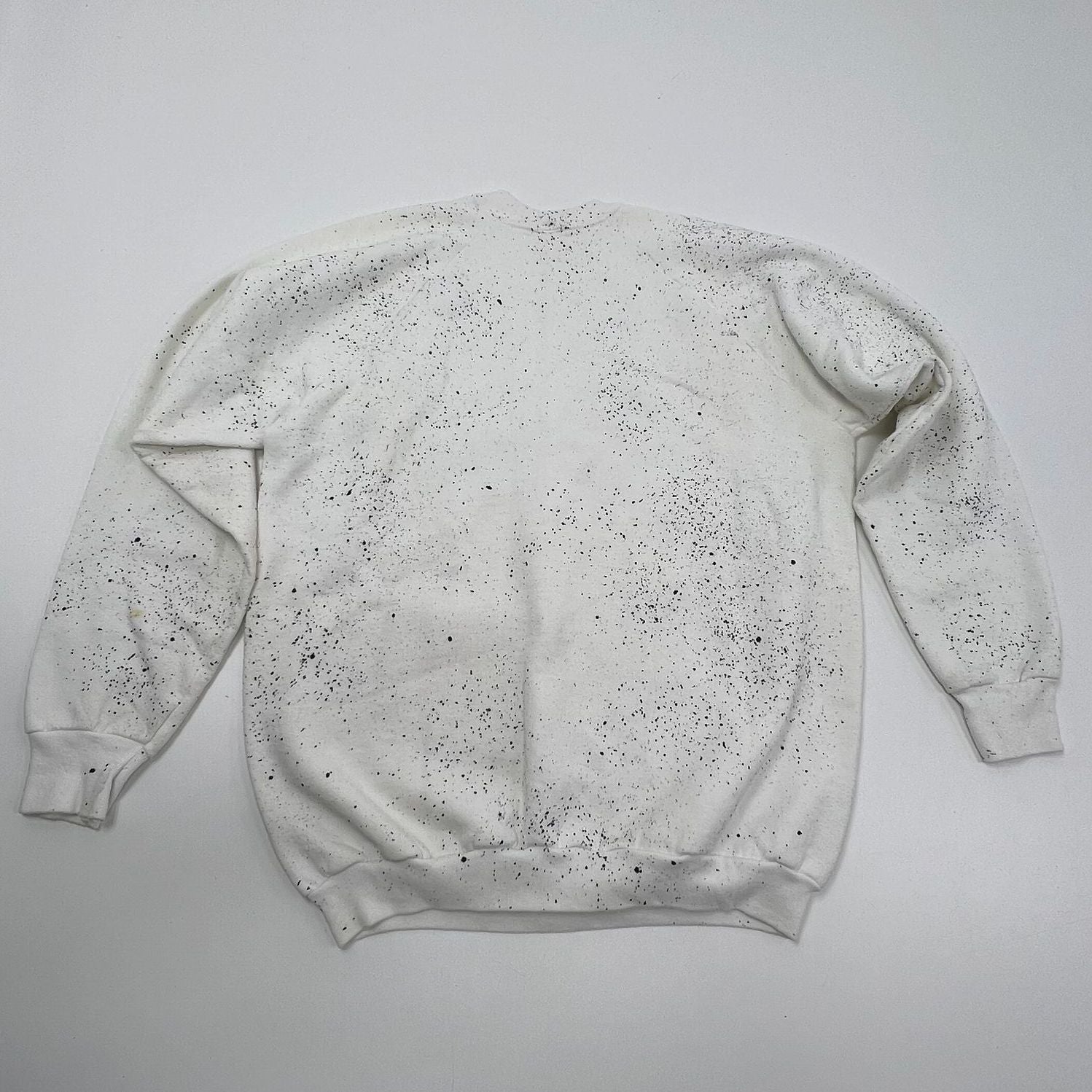 Vintage 90s Fruit of the Loom Cat Halloween Applique Splatter Sweatshirt Mens XL