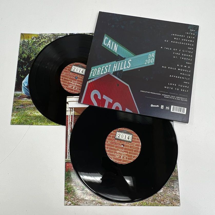 J. Cole 2014 Forest Hills Drive 2xLP Vinyl Record Album Hip Hop Rap Interscope