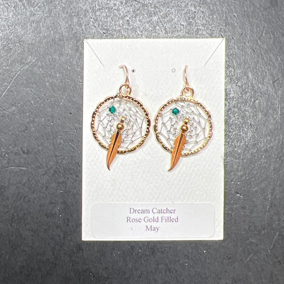 Dream Catcher Rose Gold Filled Earrings NWT