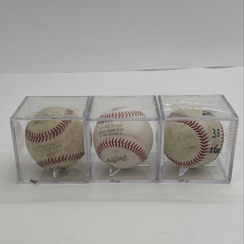 MLB Baseball Lot Rawlings 2015 World Series Souvenir Balls 3 Pieces