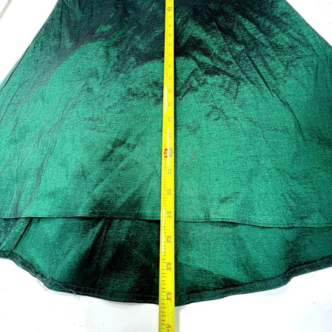 Vintage 90s Jessica McClintock Emerald Green Strapless Formal Evening Dress Sz 6