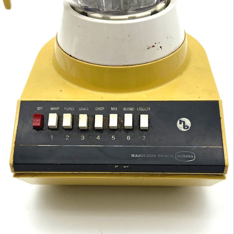 Vintage Hamilton Beach Scovill 7-Speed Blender Harvest Gold Yellow Tested