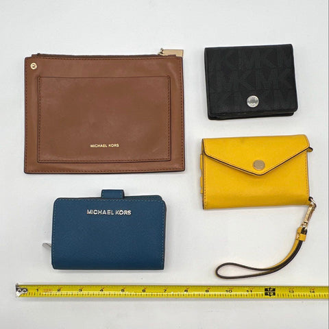 Michael Kors Wallets Wristlet Pouch Saffiano Leather Monogram Lot of 4